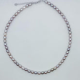 Freshwater Seedless Pearl Set Full String Necklace and Bracelet (5-6mm)AFSS002